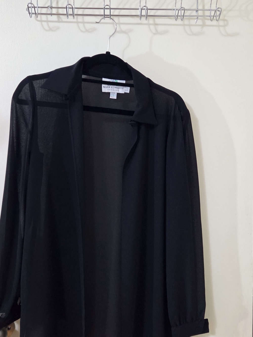Mark Edwards Evening Vintage Black Sheer Blouse